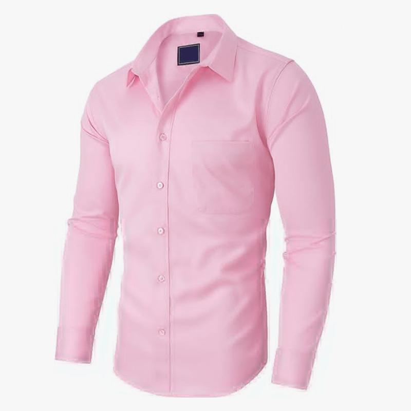 Chemise à manches longues unie