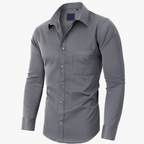 Chemise à manches longues unie