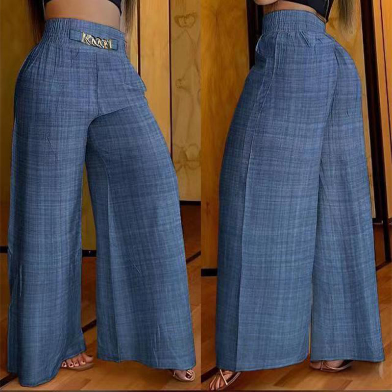 👖 60% RABATT! 💃 Damen-Hose – Hoher Bund, Weites Bein, Mit Gürtelakzent & Vielseitiger Look ✨