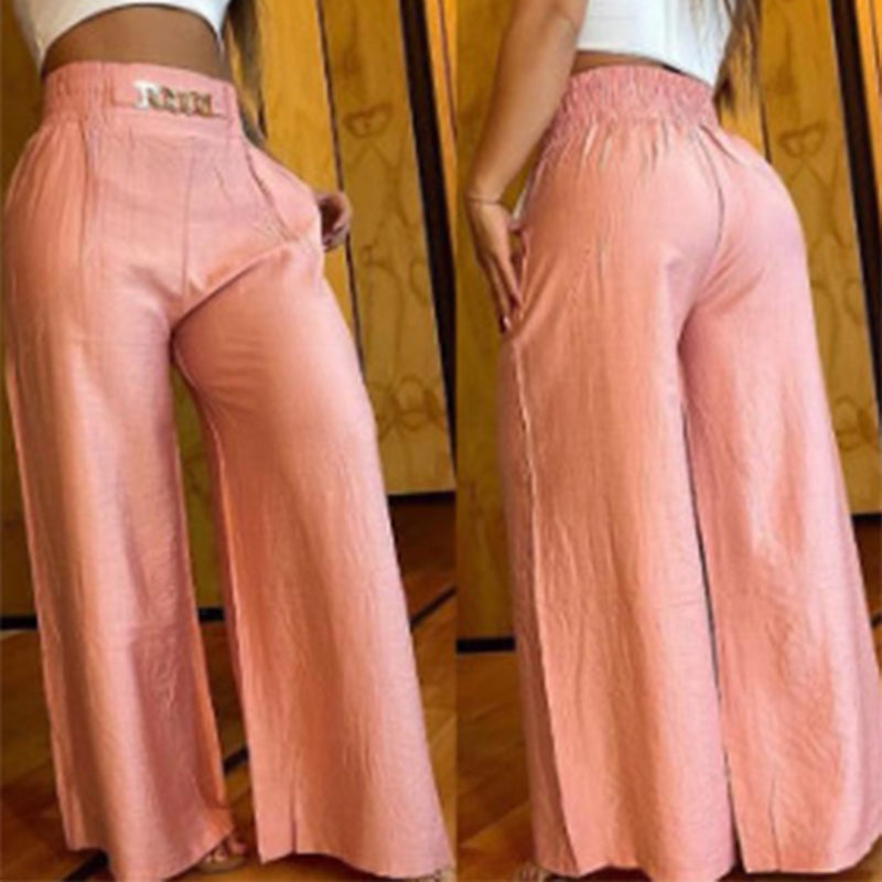 👖 60% RABATT! 💃 Damen-Hose – Hoher Bund, Weites Bein, Mit Gürtelakzent & Vielseitiger Look ✨