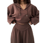 🔥Damen-Set aus kurzem Hoodie und weit geschnittener Hose🔥