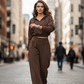 🔥Damen-Set aus kurzem Hoodie und weit geschnittener Hose🔥