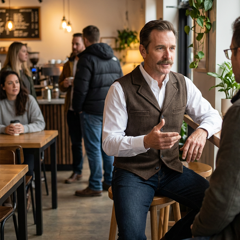 🔥Offre à durée limitée-Gilet business décontracté slim fit pour homme