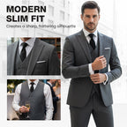 👔 JETZT 50 % RABATT! 🕴️ Slim-Fit Herren-Anzug, 3-teilig – Perfekte Passform, hochwertiger Stoff & ideal für formelle Anlässe 🤵