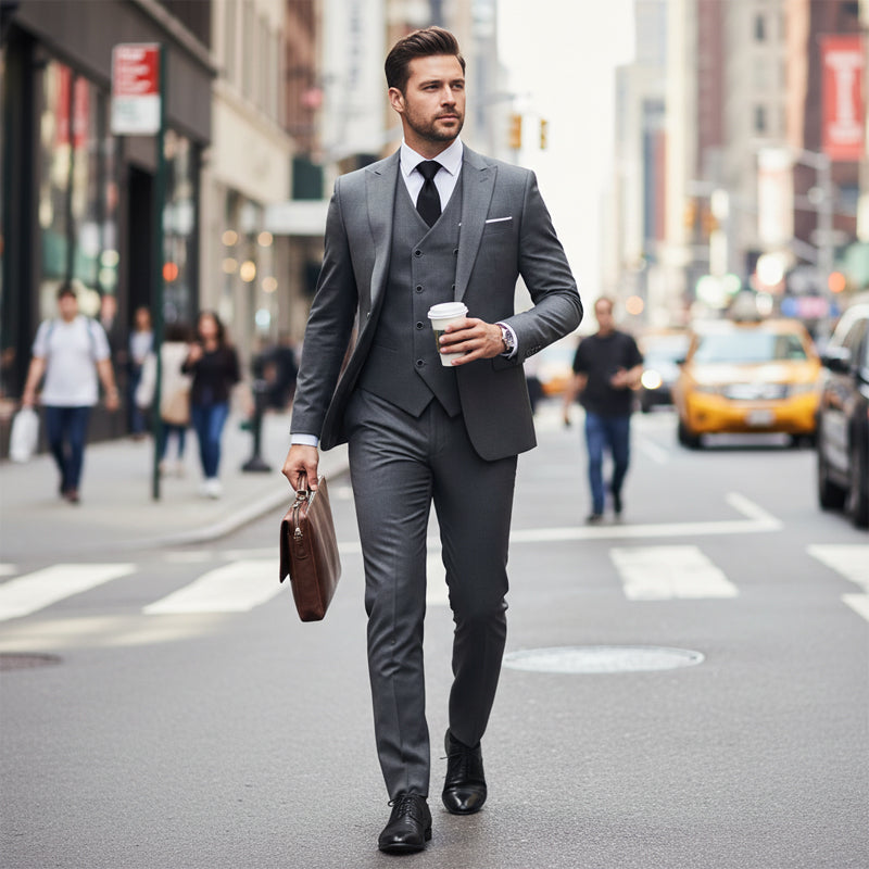 👔 JETZT 50 % RABATT! 🕴️ Slim-Fit Herren-Anzug, 3-teilig – Perfekte Passform, hochwertiger Stoff & ideal für formelle Anlässe 🤵
