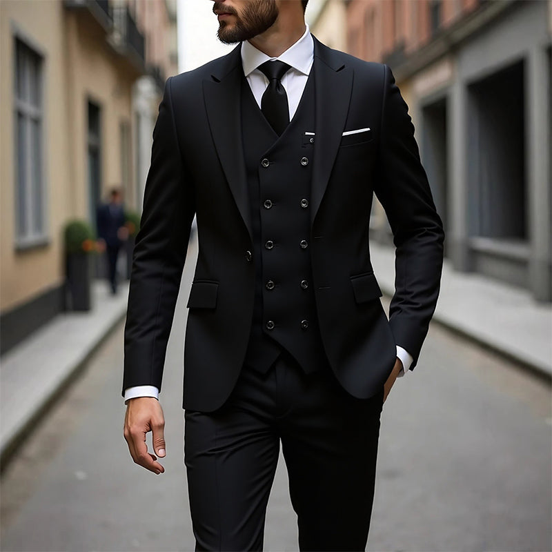 👔 JETZT 50 % RABATT! 🕴️ Slim-Fit Herren-Anzug, 3-teilig – Perfekte Passform, hochwertiger Stoff & ideal für formelle Anlässe 🤵