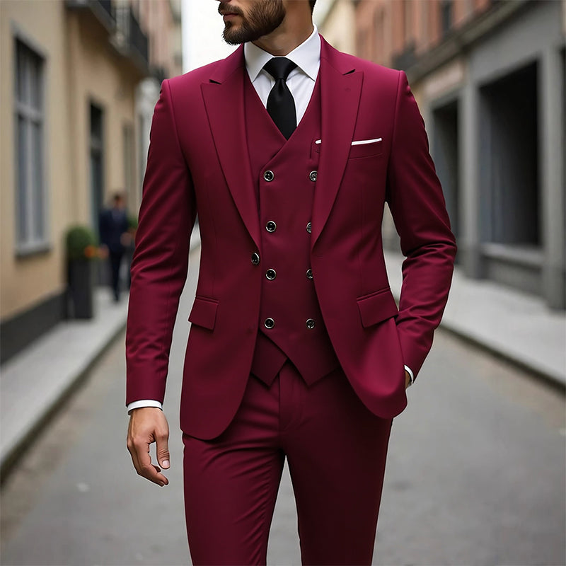 👔 JETZT 50 % RABATT! 🕴️ Slim-Fit Herren-Anzug, 3-teilig – Perfekte Passform, hochwertiger Stoff & ideal für formelle Anlässe 🤵