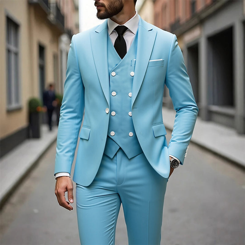 👔 JETZT 50 % RABATT! 🕴️ Slim-Fit Herren-Anzug, 3-teilig – Perfekte Passform, hochwertiger Stoff & ideal für formelle Anlässe 🤵