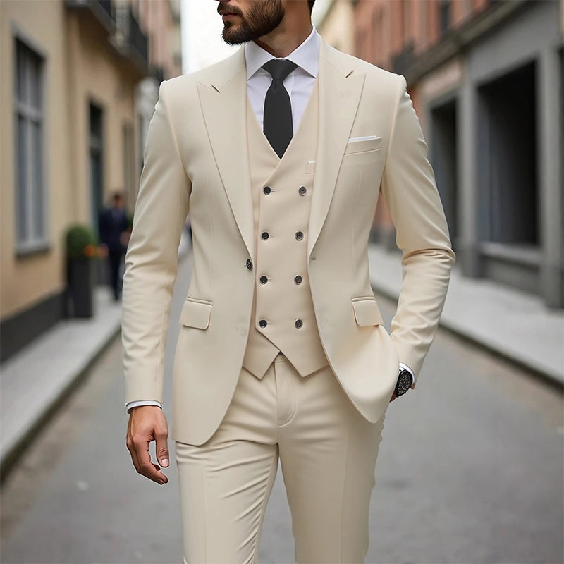 👔 JETZT 50 % RABATT! 🕴️ Slim-Fit Herren-Anzug, 3-teilig – Perfekte Passform, hochwertiger Stoff & ideal für formelle Anlässe 🤵