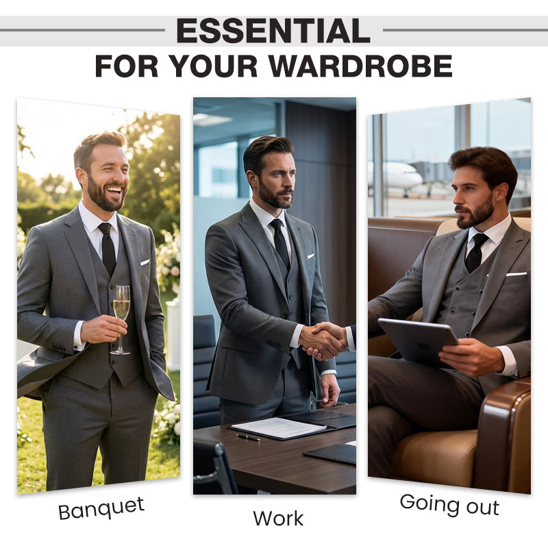 🔥 50% DE RÉDUCTION EXCLUSIVE ! ✨ Costume 3 Pièces Homme Slim Fit – Look Complet Pro & Cérémonie 🤵
