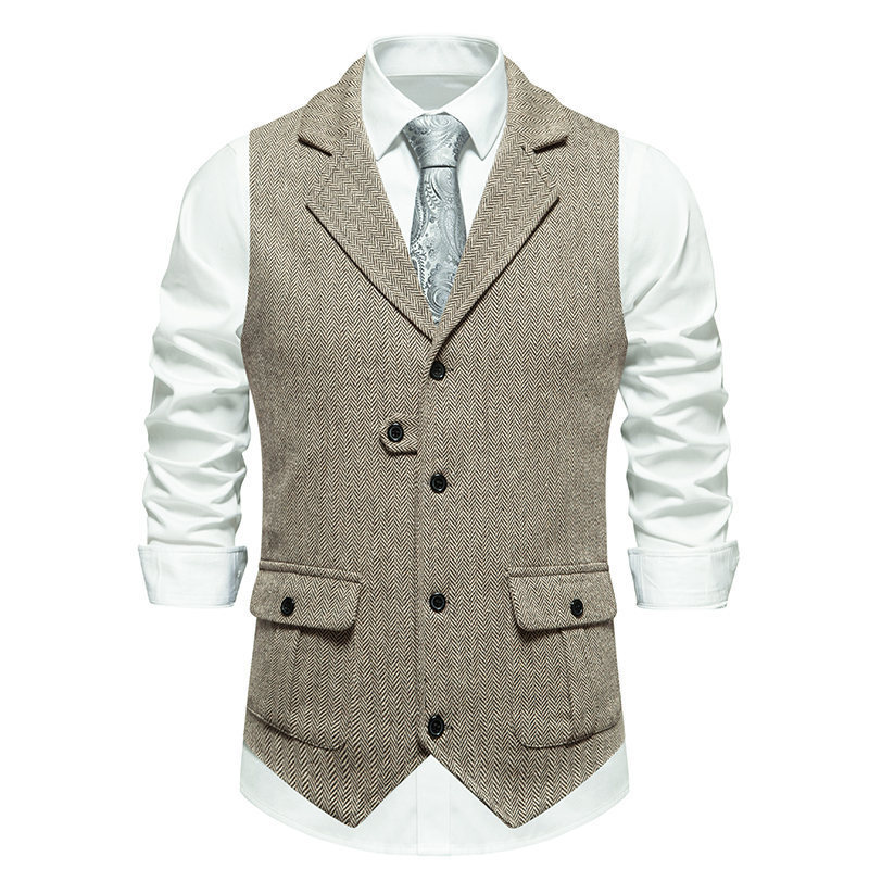 🎯🎯 Das neue Modell 2026 ist da!！🎽Herren-Weste aus klassischem Tweed mit Fischgrätenmuster