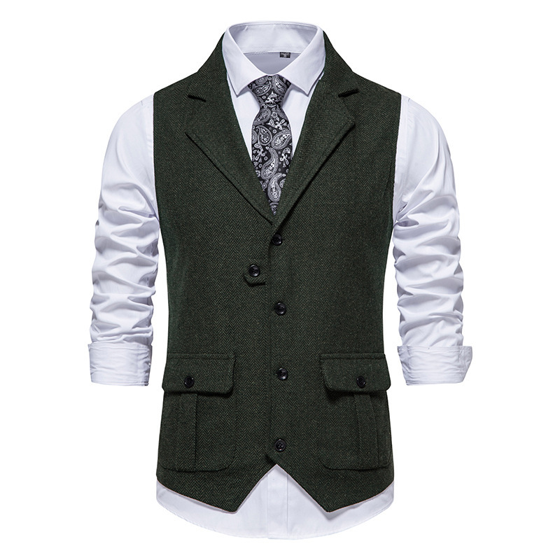 🎯🎯 Das neue Modell 2026 ist da!！🎽Herren-Weste aus klassischem Tweed mit Fischgrätenmuster