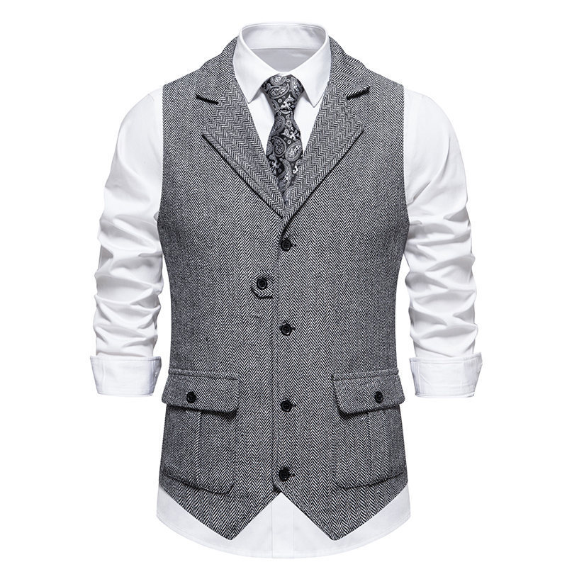 🎯🎯 Das neue Modell 2026 ist da!！🎽Herren-Weste aus klassischem Tweed mit Fischgrätenmuster