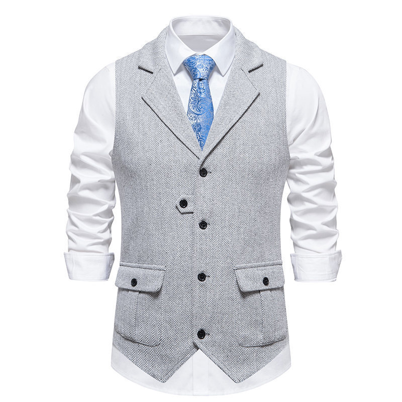 🎯🎯 Das neue Modell 2026 ist da!！🎽Herren-Weste aus klassischem Tweed mit Fischgrätenmuster