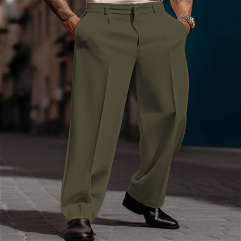 👖 50% DE RÉDUCTION ! ✨ Pantalon Ample à Pinces Décontracté pour Homme – Coupe Élégante, Confortable & Look Polyvalent 🔷