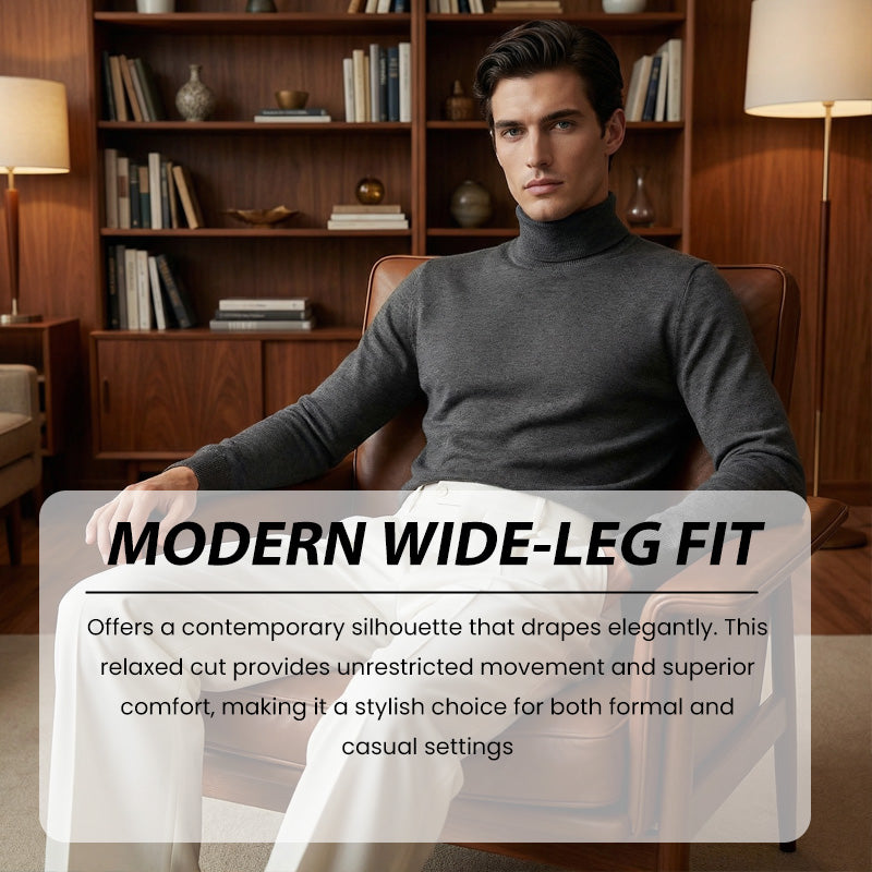 👖 50% DE RÉDUCTION ! ✨ Pantalon Ample à Pinces Décontracté pour Homme – Coupe Élégante, Confortable & Look Polyvalent 🔷