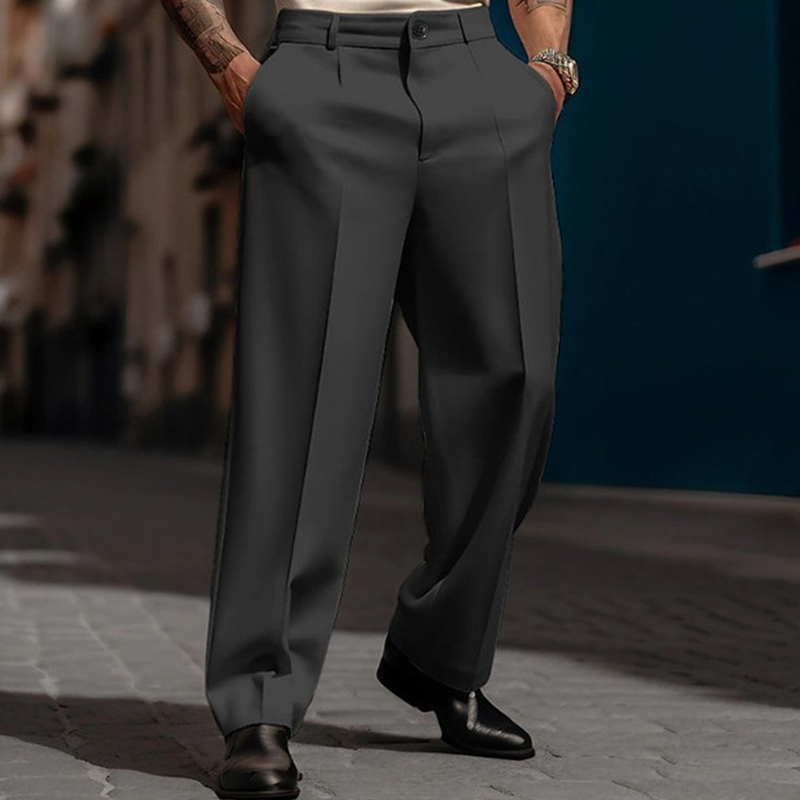 👖 50% DE RÉDUCTION ! ✨ Pantalon Ample à Pinces Décontracté pour Homme – Coupe Élégante, Confortable & Look Polyvalent 🔷