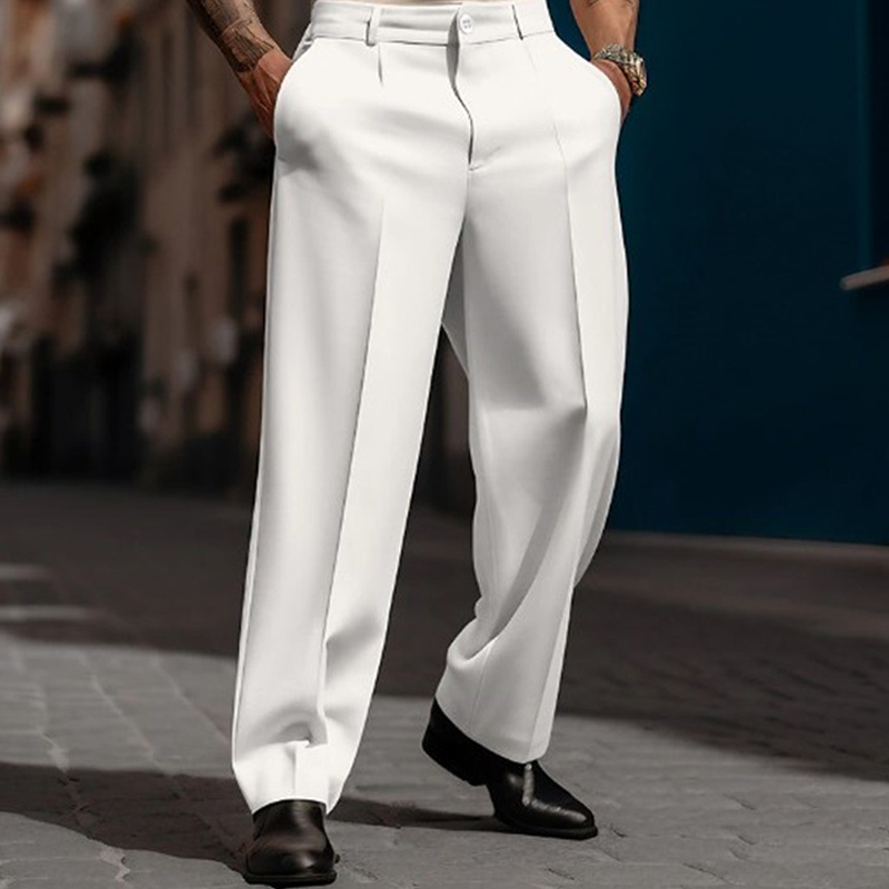 👖 50% DE RÉDUCTION ! ✨ Pantalon Ample à Pinces Décontracté pour Homme – Coupe Élégante, Confortable & Look Polyvalent 🔷