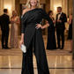 👗 Elegante Ein-Schulter-Jumpsuit für Damen – Weite Beine, Wickelrock-Design & Atmungsaktiv – Für Cocktailpartys & Hochzeiten