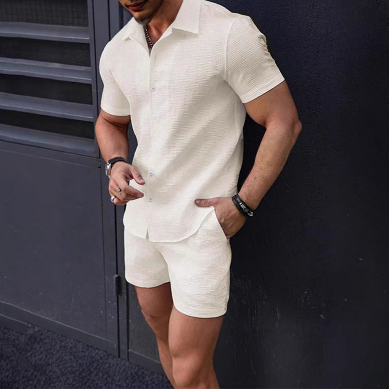ERIC - Conjunto dos piezas de camisa de manga corta y bermuda en tejido ligero™