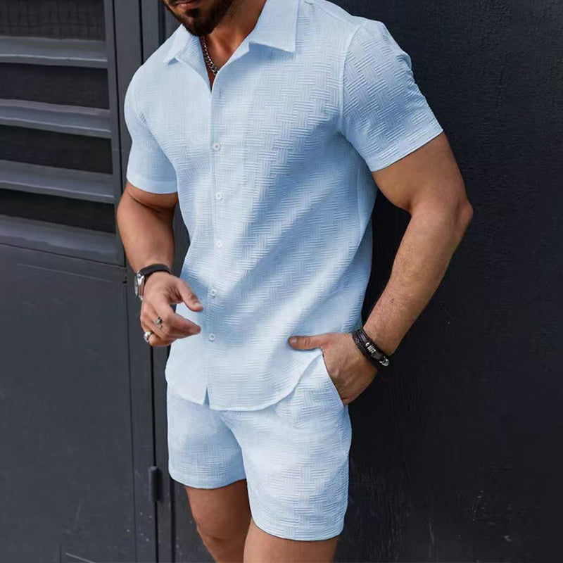 ERIC - Conjunto dos piezas de camisa de manga corta y bermuda en tejido ligero™