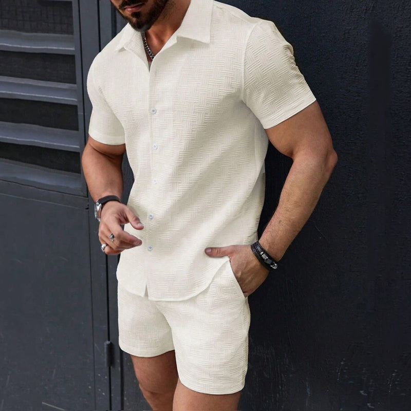 ERIC - Conjunto dos piezas de camisa de manga corta y bermuda en tejido ligero™