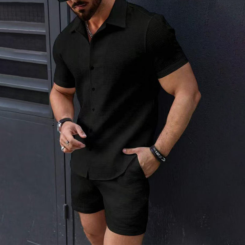 ERIC - Conjunto dos piezas de camisa de manga corta y bermuda en tejido ligero™