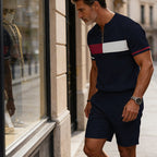 🔥50% RABATT🔥 Herren-Set: Hemd und Shorts mit Viertelreißverschluss