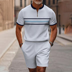 🔥50% RABATT🔥 Herren-Set: Hemd und Shorts mit Viertelreißverschluss