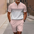 🔥50% RABATT🔥 Herren-Set: Hemd und Shorts mit Viertelreißverschluss