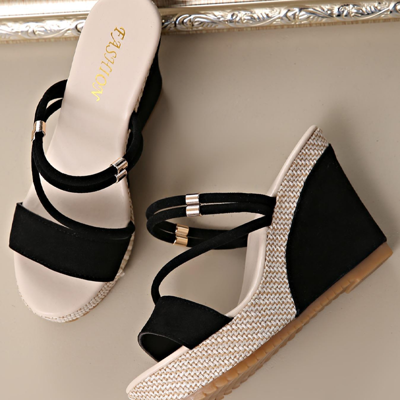 VEGA - Sandalias cuña brillantes™