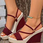 VEGA - Sandalias cuña brillantes™
