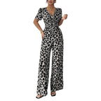 👗 50% RABATT! 🐆 Leoparden-Jumpsuit – V-Ausschnitt, Tailliert & Weites Bein Im Retro Y2K Style Für Einen Trendigen Look 💃