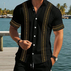 XAVI - Conjunto estival de camisa y bermuda con cenefa bordada™
