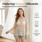 👚 50% RABATT! 🌼 Traumhafte Spitzenbluse im Boho-Vintage-Look – Atmungsaktiv, Figurschmeichelnd & Perfekt Für Einen Romantischen Auftritt ✨
