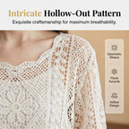 👚 50% RABATT! 🌼 Traumhafte Spitzenbluse im Boho-Vintage-Look – Atmungsaktiv, Figurschmeichelnd & Perfekt Für Einen Romantischen Auftritt ✨
