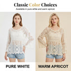 👚 50% RABATT! 🌼 Traumhafte Spitzenbluse im Boho-Vintage-Look – Atmungsaktiv, Figurschmeichelnd & Perfekt Für Einen Romantischen Auftritt ✨