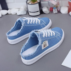 👟 JETZT 50 % RABATT! 👖 Denim-Mule-Sneaker für Damen – einfach zum Hineinschlüpfen, bequeme Sohle und perfekt für einen lässigen Sommerlook ☀️