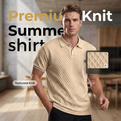 Chemise légère à manches courtes et col pour homme, pour l'été