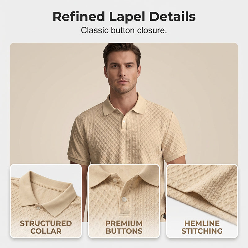 Chemise légère à manches courtes et col pour homme, pour l'été