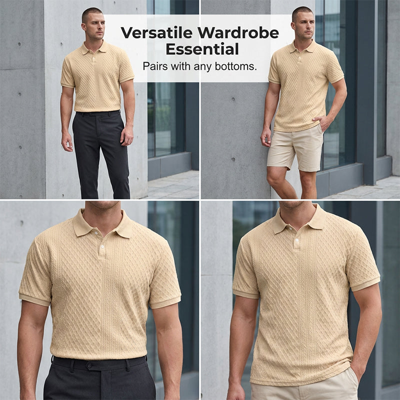 Chemise légère à manches courtes et col pour homme, pour l'été