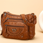 👜✨ PROMO FLASH 50% ! Sac Bandoulière Femme en Cuir PU Souple – Multi-Poches Organisation, Bandoulière Réglable, Design Polyvalent & Léger 🌸