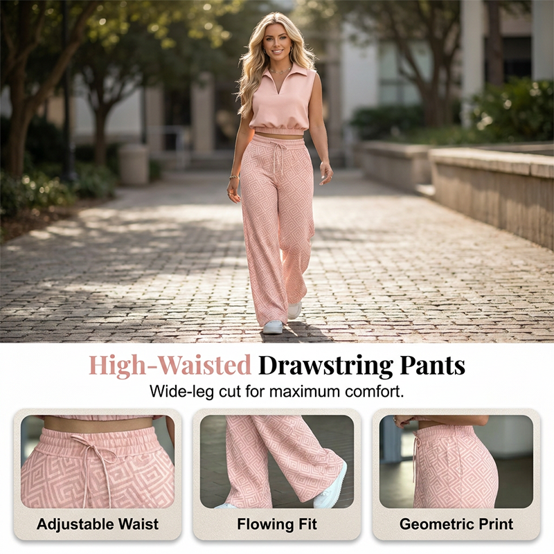 🔥 Exklusives Damen-Zweiteiler-Set 🌿 Lässiges Oberteil + weite Hose – stylisch, bequem & alltagstauglich ✨