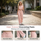 🔥 Exklusives Damen-Zweiteiler-Set 🌿 Lässiges Oberteil + weite Hose – stylisch, bequem & alltagstauglich ✨