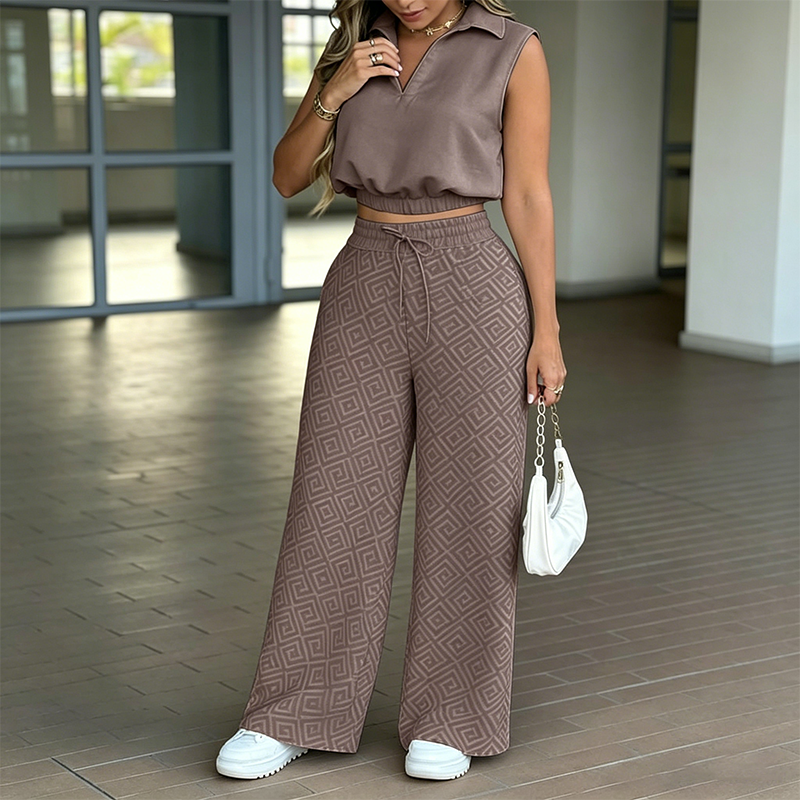 🔥 Exklusives Damen-Zweiteiler-Set 🌿 Lässiges Oberteil + weite Hose – stylisch, bequem & alltagstauglich ✨