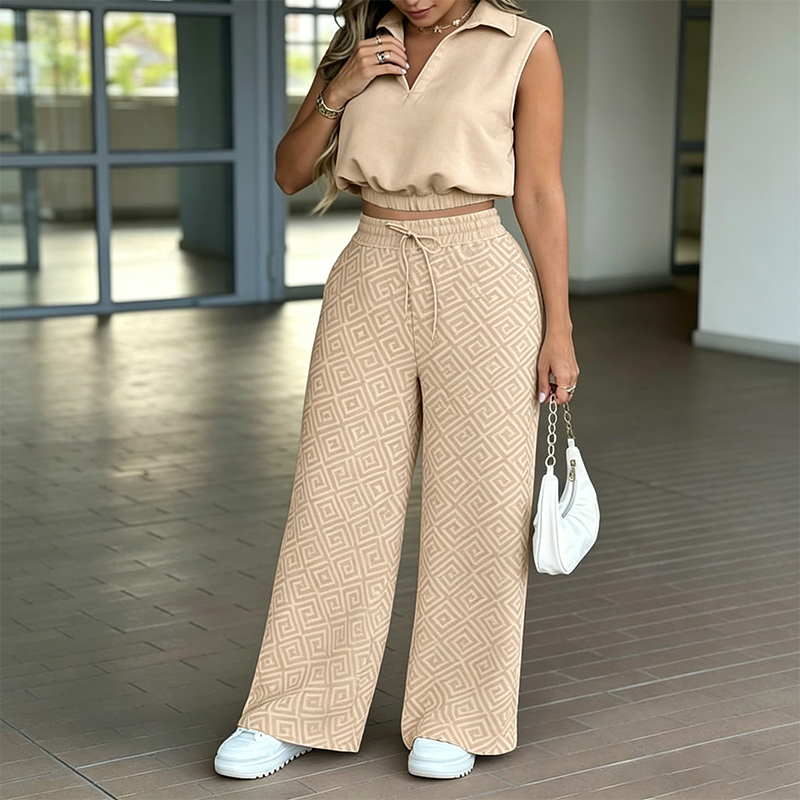 🔥 Exklusives Damen-Zweiteiler-Set 🌿 Lässiges Oberteil + weite Hose – stylisch, bequem & alltagstauglich ✨