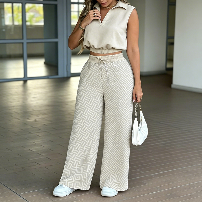 🔥 Exklusives Damen-Zweiteiler-Set 🌿 Lässiges Oberteil + weite Hose – stylisch, bequem & alltagstauglich ✨