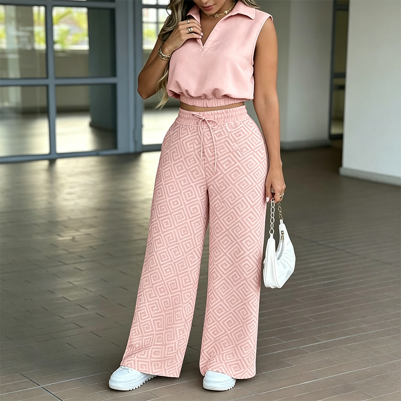 🔥 Exklusives Damen-Zweiteiler-Set 🌿 Lässiges Oberteil + weite Hose – stylisch, bequem & alltagstauglich ✨
