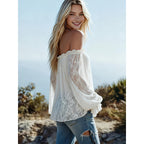 👚 50% RABATT! 🌸 Büsten-BH aus Spitze – transparent, weite Ärmel & Boho-Stil – Luftiger Sommertraum, perfekt für Festival, Strand oder einen romantischen Look ☀️