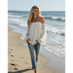 👚 50% RABATT! 🌸 Büsten-BH aus Spitze – transparent, weite Ärmel & Boho-Stil – Luftiger Sommertraum, perfekt für Festival, Strand oder einen romantischen Look ☀️